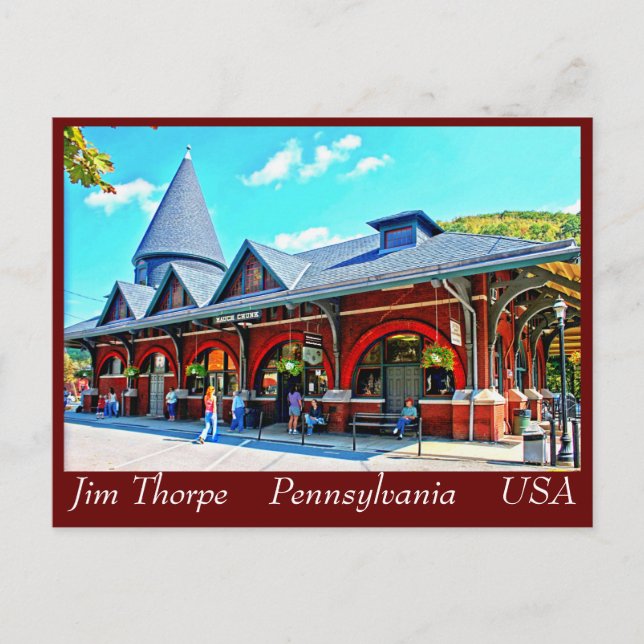 Jim Thorpe Pa. 21 Postcard (Front)