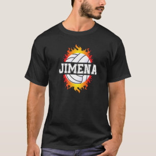 Jimena Name Volleyball Player Girls Ball And Net S T-Shirt