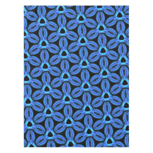 Jimette Blue and Black Design tablecloth