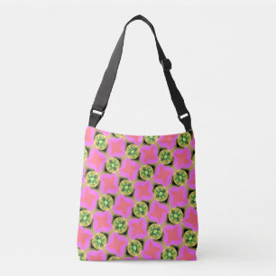 Jimette Design pink yellow shoulder strap Crossbody Bag