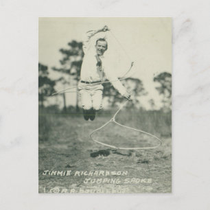 Jimmie Richardson jumping spoke. Postcard