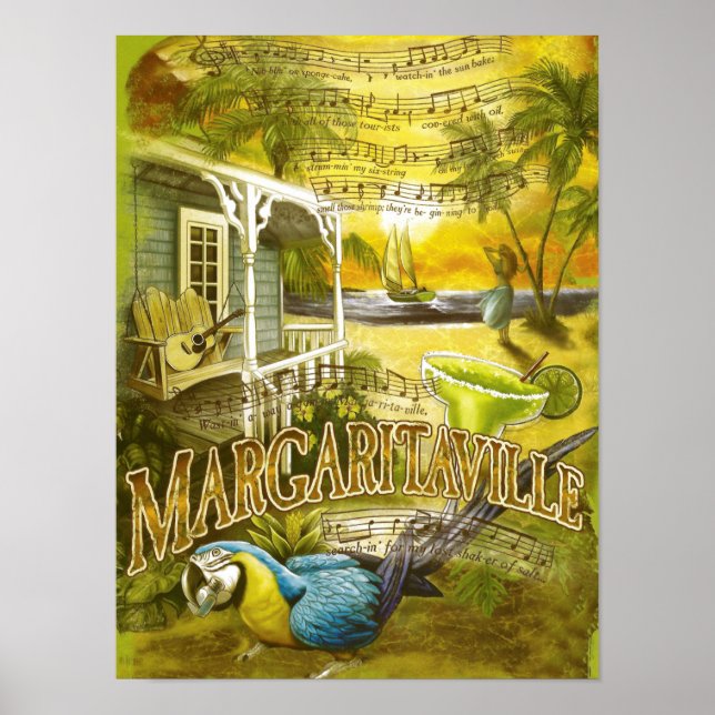 jimmy buffett lyrics poster (Front)