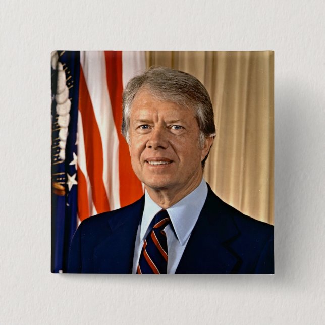 Jimmy Carter 15 Cm Square Badge (Front)