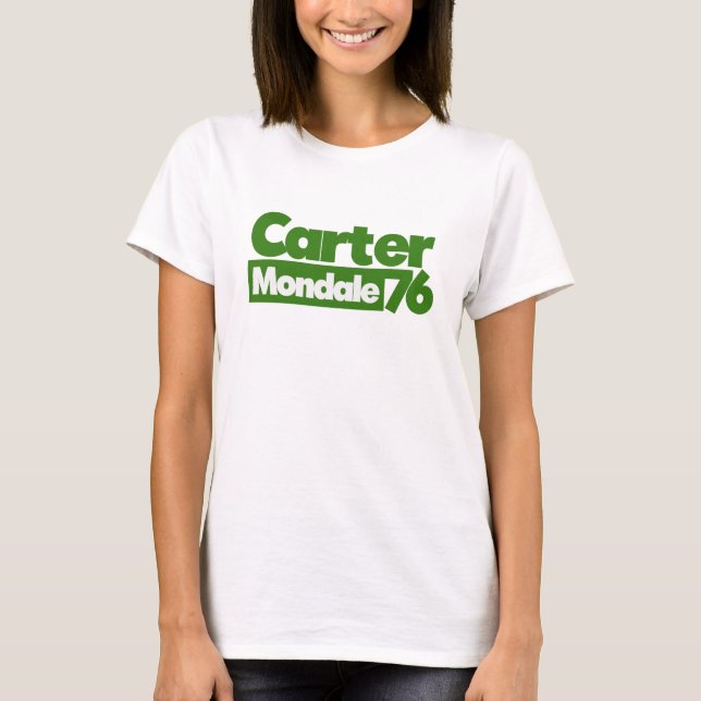 Jimmy Carter 76 Carter Mondale retro Politics T-Shirt (Front)