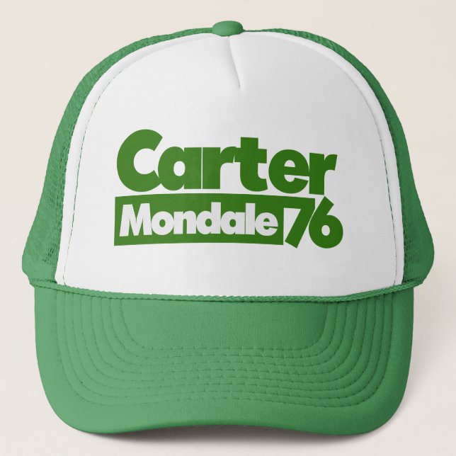 Jimmy Carter 76 Carter Mondale retro Politics Trucker Hat (Front)