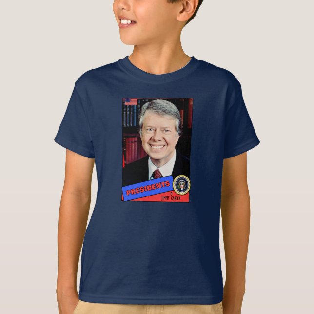 Jimmy Carter Baseball Card T-Shirt (Front)