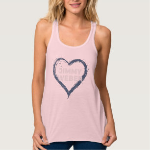 Jimmy Weber Black & Blue Heart Tank Top