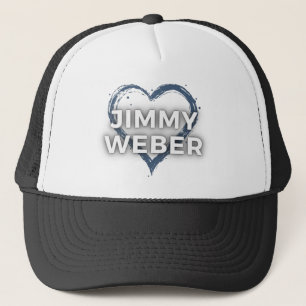Jimmy Weber Black & Blue Heart Trucker Hat