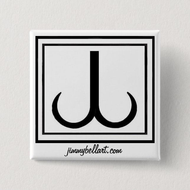jimmybellart.com JB SYMBOL 15 Cm Square Badge (Front)