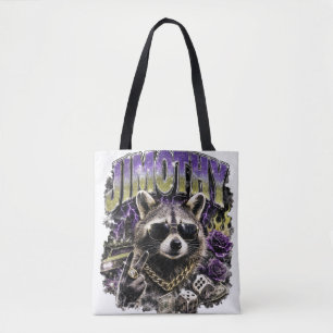 Jimothy Cool Racoon Urban Streetwear Tote Bag
