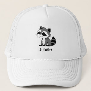 Jimothy Racoon Cute Funny Pet Lover Friend Mum Trucker Hat