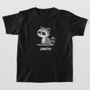Jimothy Racoon Cute Funny Pet Lover Modern Trendy T-Shirt