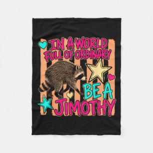 Jimothy Racoon Meme Team Men Women Kids Design Fleece Blanket
