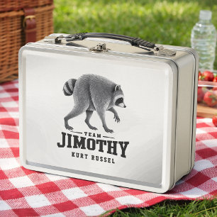 Jimothy Viral Racoon Funny Trash Panda Wildlife Metal Lunch Box