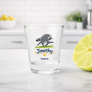 Jimothy Viral Racoon Funny Trash Panda Wildlife Shot Glass