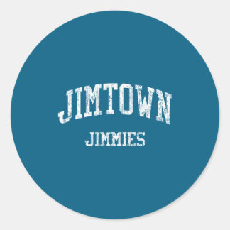 Jimtown high school hs elkhart in vintage sports classic round sticker