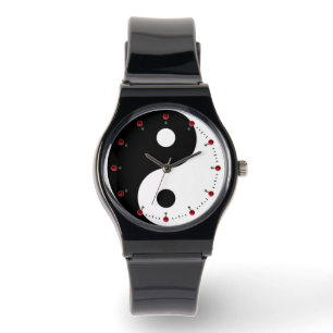 JIN JANG Black White Red Watch