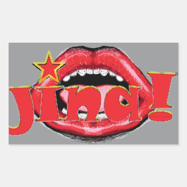 jina! Coffee  Rectangular Sticker (Front)