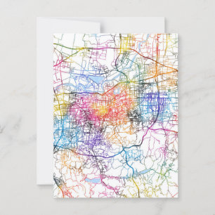 Jinan China City Map Postcard