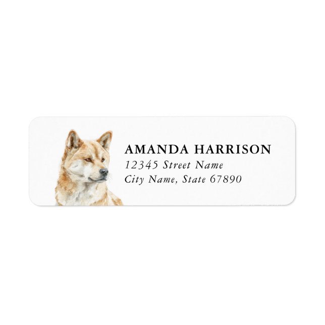 Jindo Dog Return Address Labels (Front)