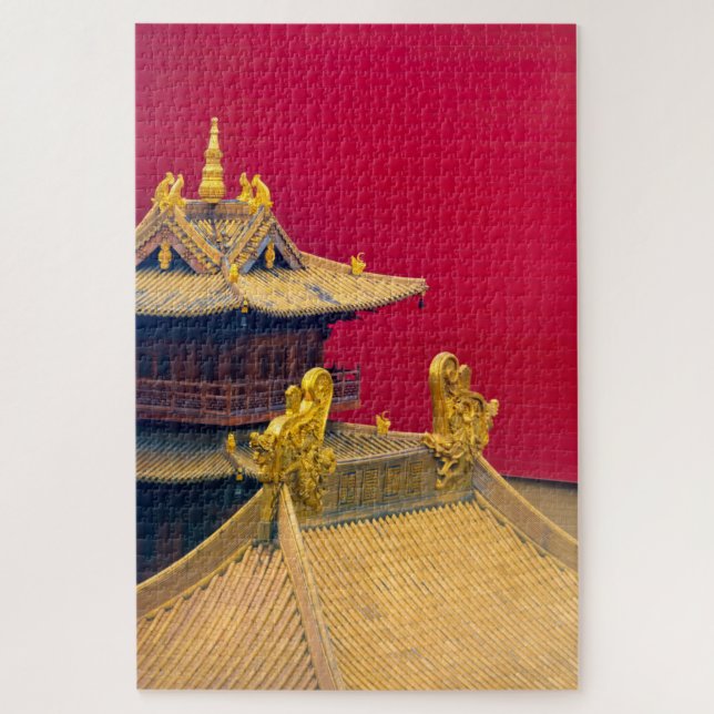 Jing'an Temple, Shanghai, China Jigsaw Puzzle (Vertical)