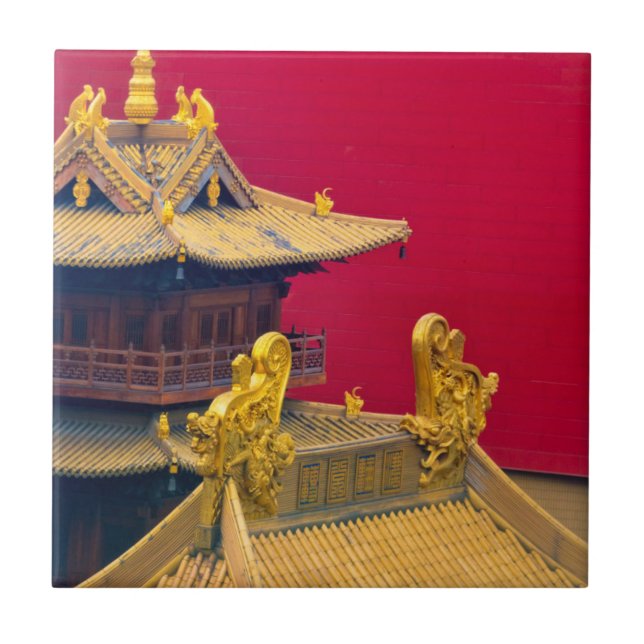 Jing'an Temple, Shanghai, China Tile (Front)