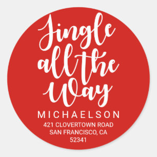 Jingle All The Way   Christmas Address Label