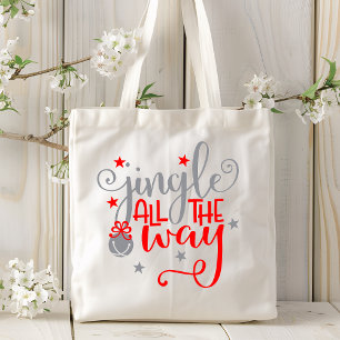 Jingle All The Way Christmas Bells Tote Bag