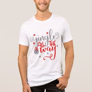 Jingle All The Way Christmas Bells Tri-Blend Shirt