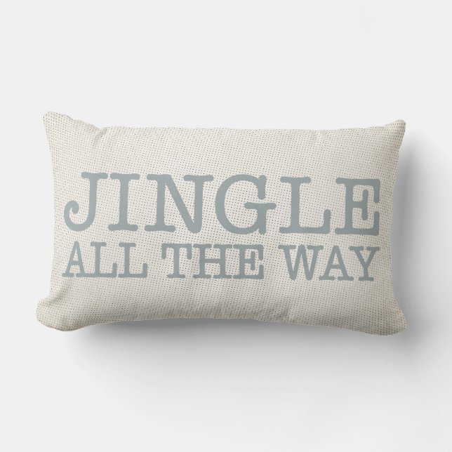 Jingle All the Way Christmas Decor Throw Pillow (Front)