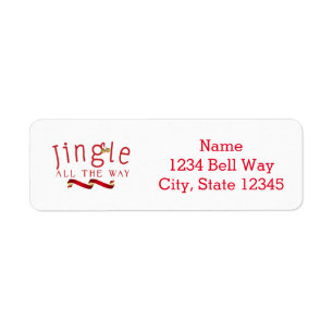JINGLE ALL THE WAY Christmas Holiday Address Label