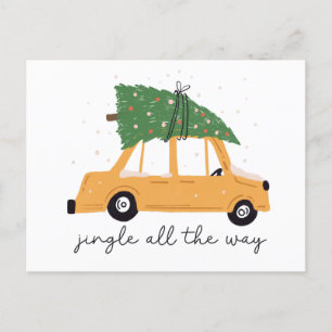 Jingle All The Way Christmas Holiday Postcard