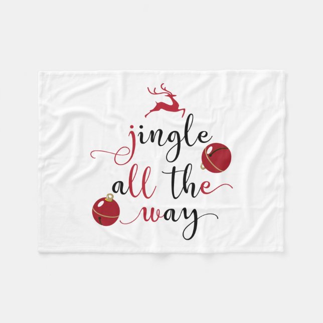 jingle all the way fleece blanket (Front (Horizontal))