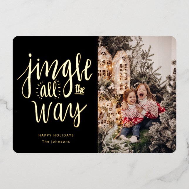 Jingle All the Way Fun Holiday Card (Front)