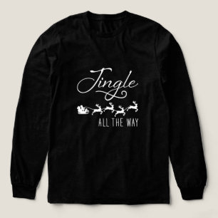 Jingle All The Way Holiday Christmas Black Tri-Blend Shirt