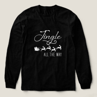 Jingle All The Way Holiday Christmas Black Tri-Blend Shirt