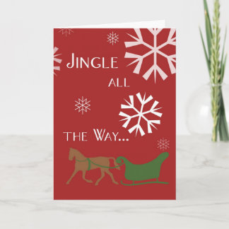 Jingle All The Way Holiday Christmas Greeting Card