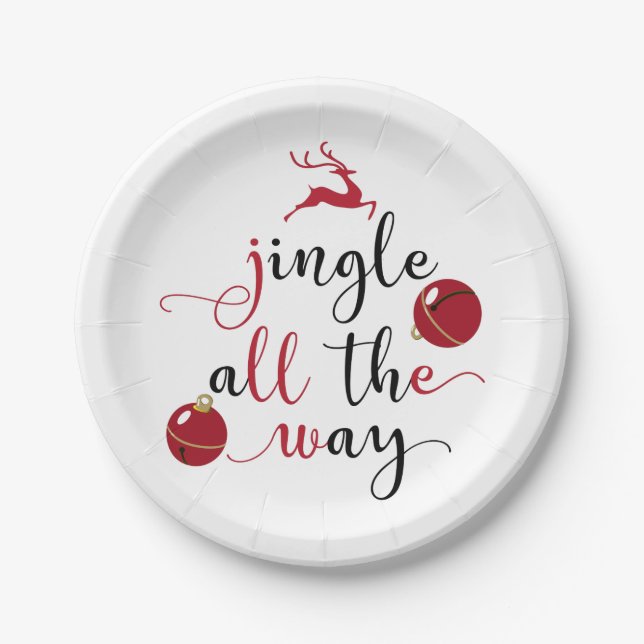 jingle all the way paper plate (Front)