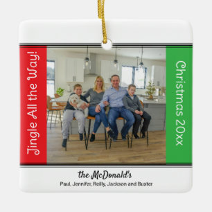 Jingle All the Way Personalized Christmas Ornament