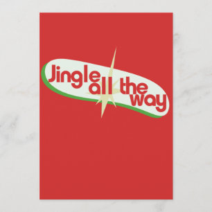 Jingle all the way retro xmas invitation