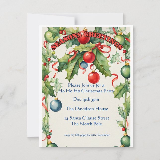 Jingle and Mingle: A Christmas Party Invitation (Front)