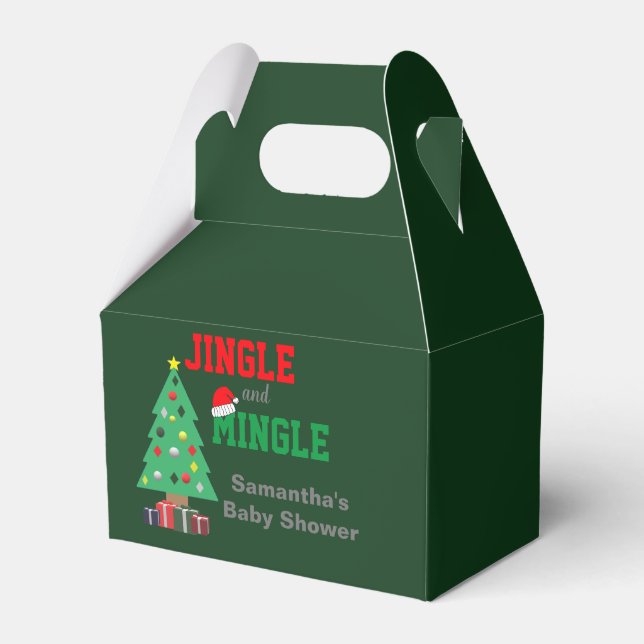 Jingle And Mingle Baby Shower Favour Box (Front Side)