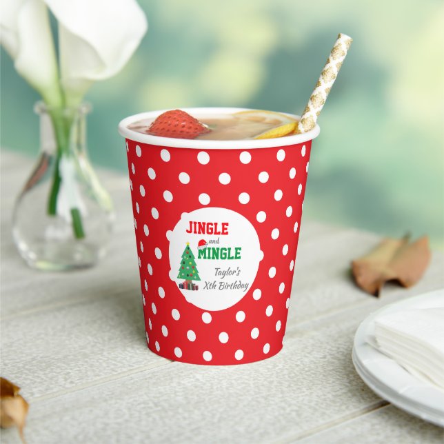 Jingle And Mingle Birthday Paper Cups (Insitu)