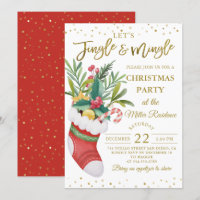 Jingle and Mingle Christmas Bouquet Sock Holiday