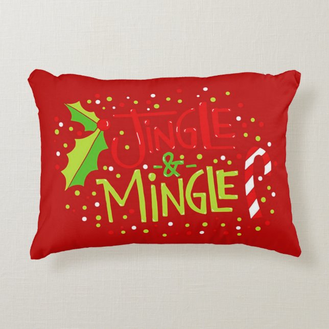 Jingle And Mingle Decorative Cushion (Front)
