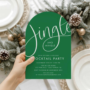 Jingle and Mingle Holiday Cocktail Party Invitation