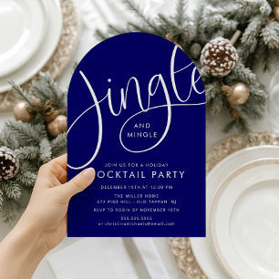 Jingle and Mingle Holiday Cocktail Party Invitation