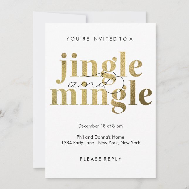 Jingle and Mingle | Holiday Party Invitations (Front)