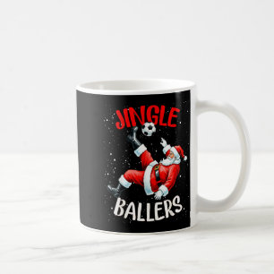 Jingle Ballers Funny Santa Football Christmas Socc Coffee Mug