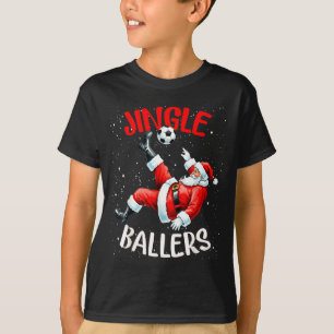 Jingle Ballers Funny Santa Football Christmas Socc T-Shirt